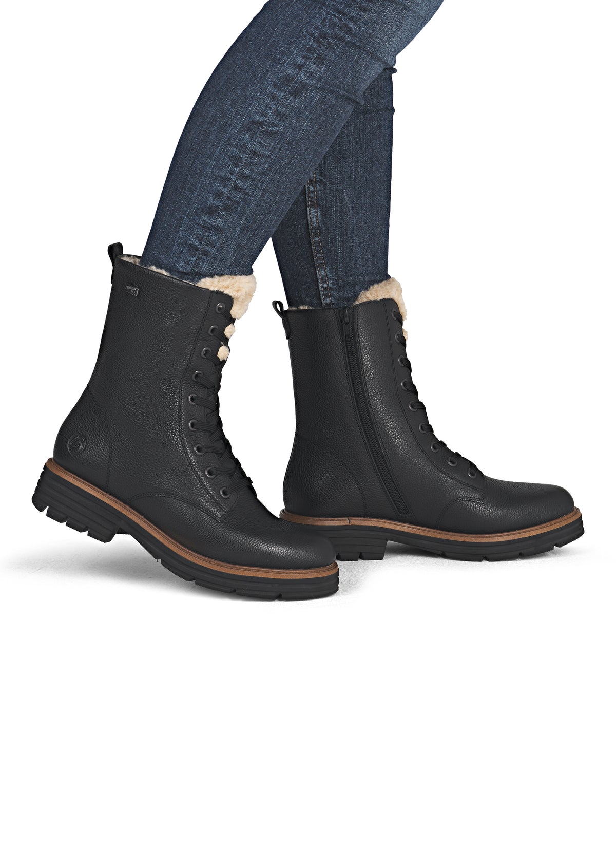 Maiharit lämpimällä villavuorella - musta nahka, Remonte-TEX