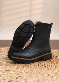 Maiharit lämpimällä villavuorella - musta nahka, Remonte-TEX