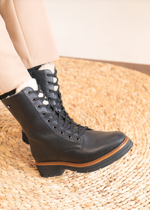 Maiharit lämpimällä villavuorella - musta nahka, Remonte-TEX