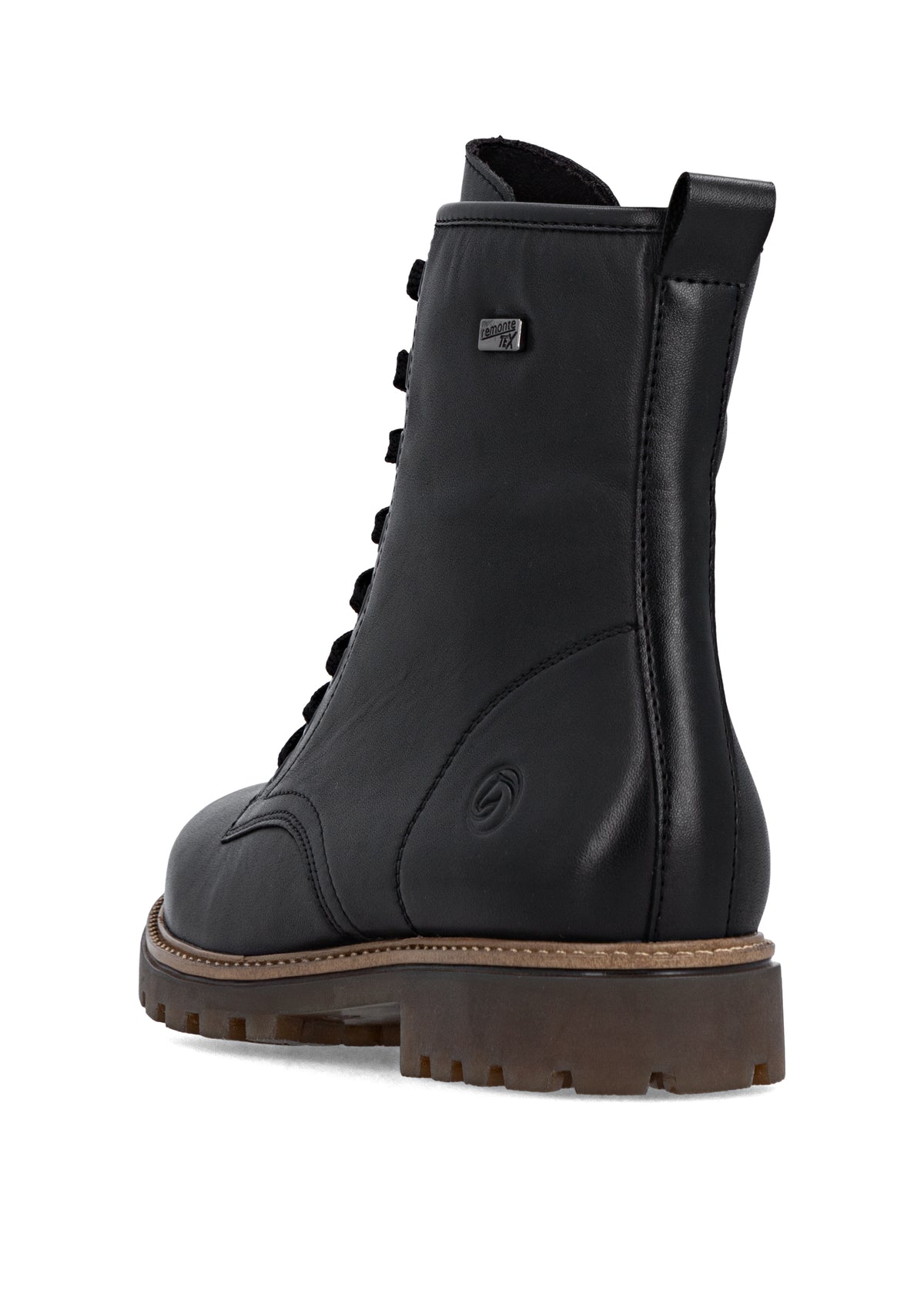 Nauhalliset nilkkurit - musta nahka, Remonte-TEX