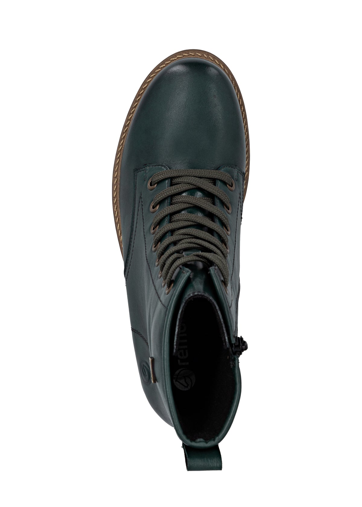 Nauhalliset nilkkurit - oliivinvihreä nahka, Remonte-TEX