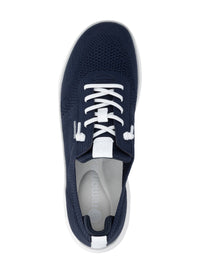 Kangastennarit joustonauhoilla - tummansininen, valkoiset nauhat