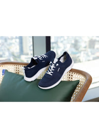 Kangastennarit joustonauhoilla - tummansininen, valkoiset nauhat