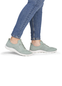 Tygsneakers med elastiska snören - grön