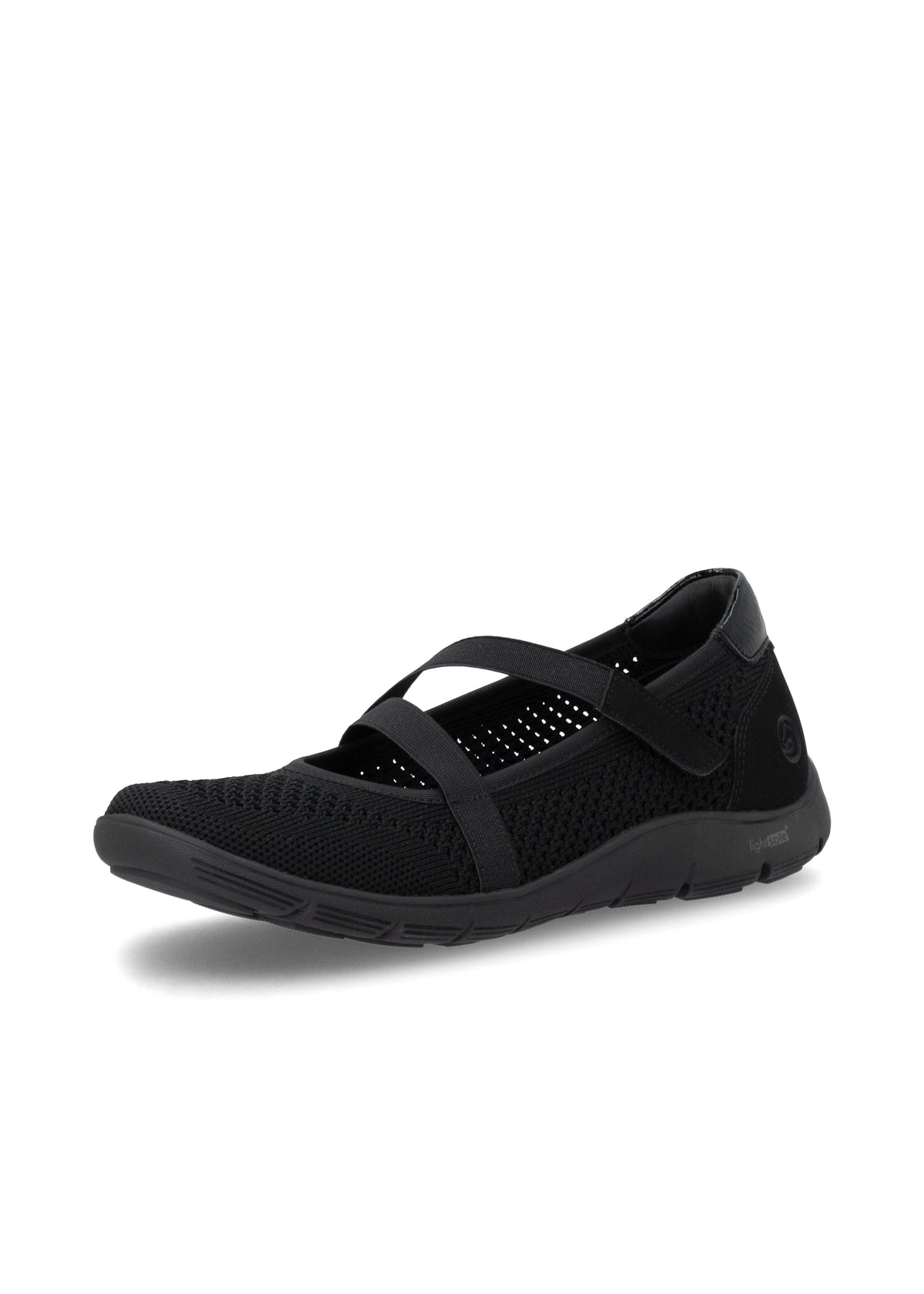 Ballerinat joustoremmeillä - musta kangas