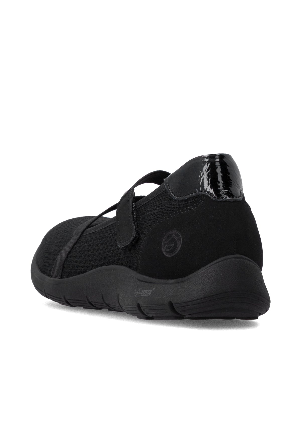 Ballerinat joustoremmeillä - musta kangas