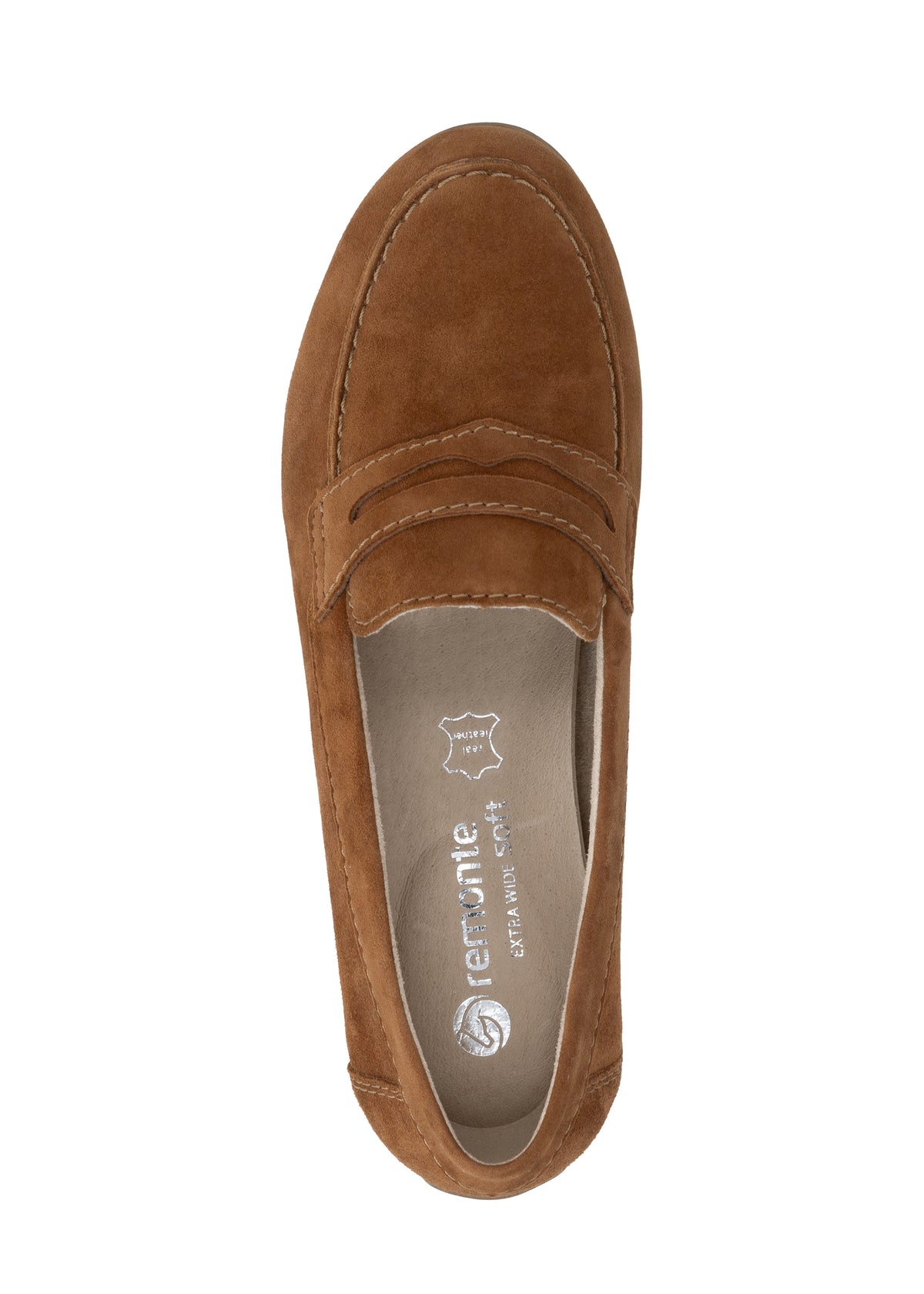 Loafers - brown suede leather