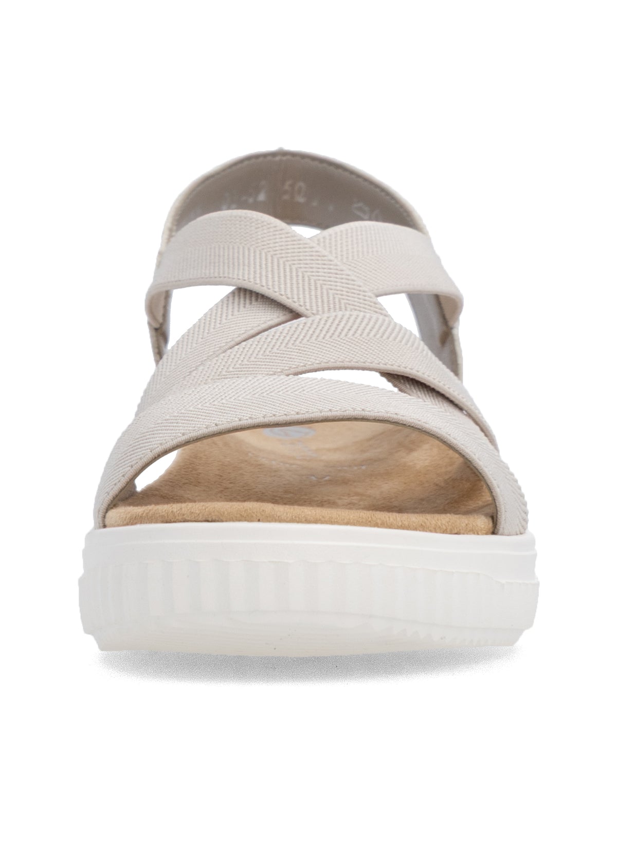 Sandaler med tjock sula - ljusa elastiska remmar