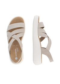 Sandaler med tjock sula - ljusa elastiska remmar