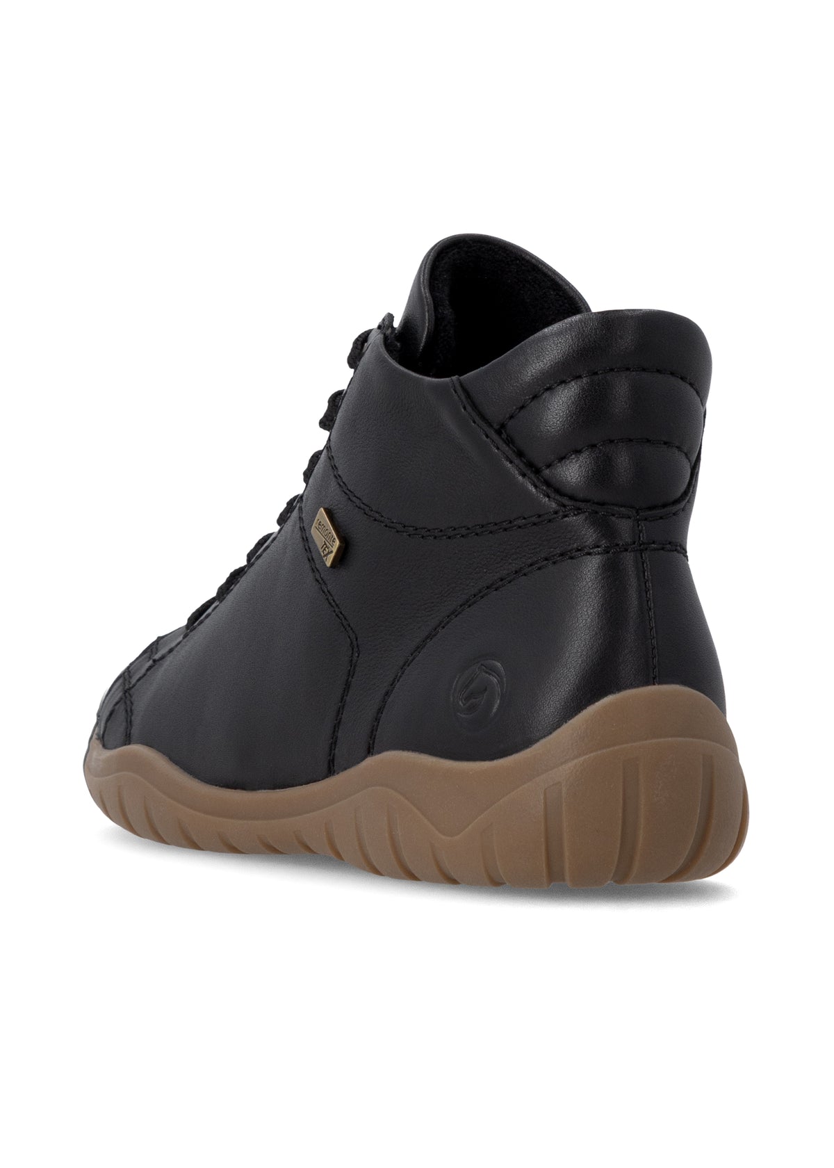 Ankelboots med låg skaft - svart läder, Remonte-TEX