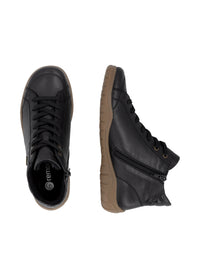 Ankelboots med låg skaft - svart läder, Remonte-TEX