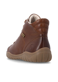 Ankelboots med låg skaft - brun läder, Remonte-TEX