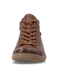 Ankelboots med låg skaft - brun läder, Remonte-TEX