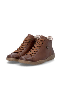 Ankelboots med låg skaft - brun läder, Remonte-TEX