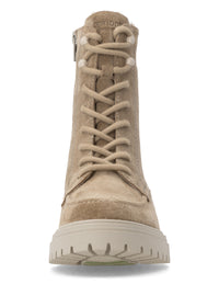 Nauhalliset talvinilkkurit kitkapohjalla - beige nahka, Remonte-TEX