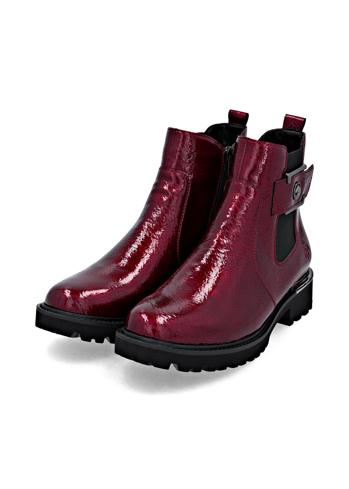 Chelseanilkkurit - kiiltävä tummanpunainen