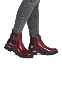 Chelseanilkkurit - kiiltävä tummanpunainen