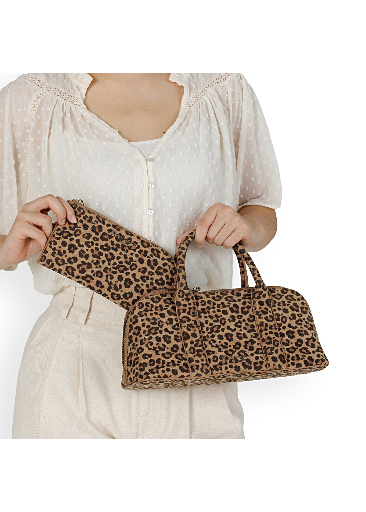 Naisten käsilaukku - leopardikuvio