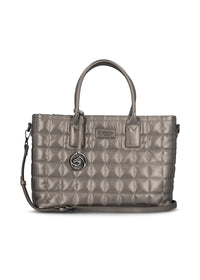 Naisten käsilaukku - platinanvärinen tikkitoppa