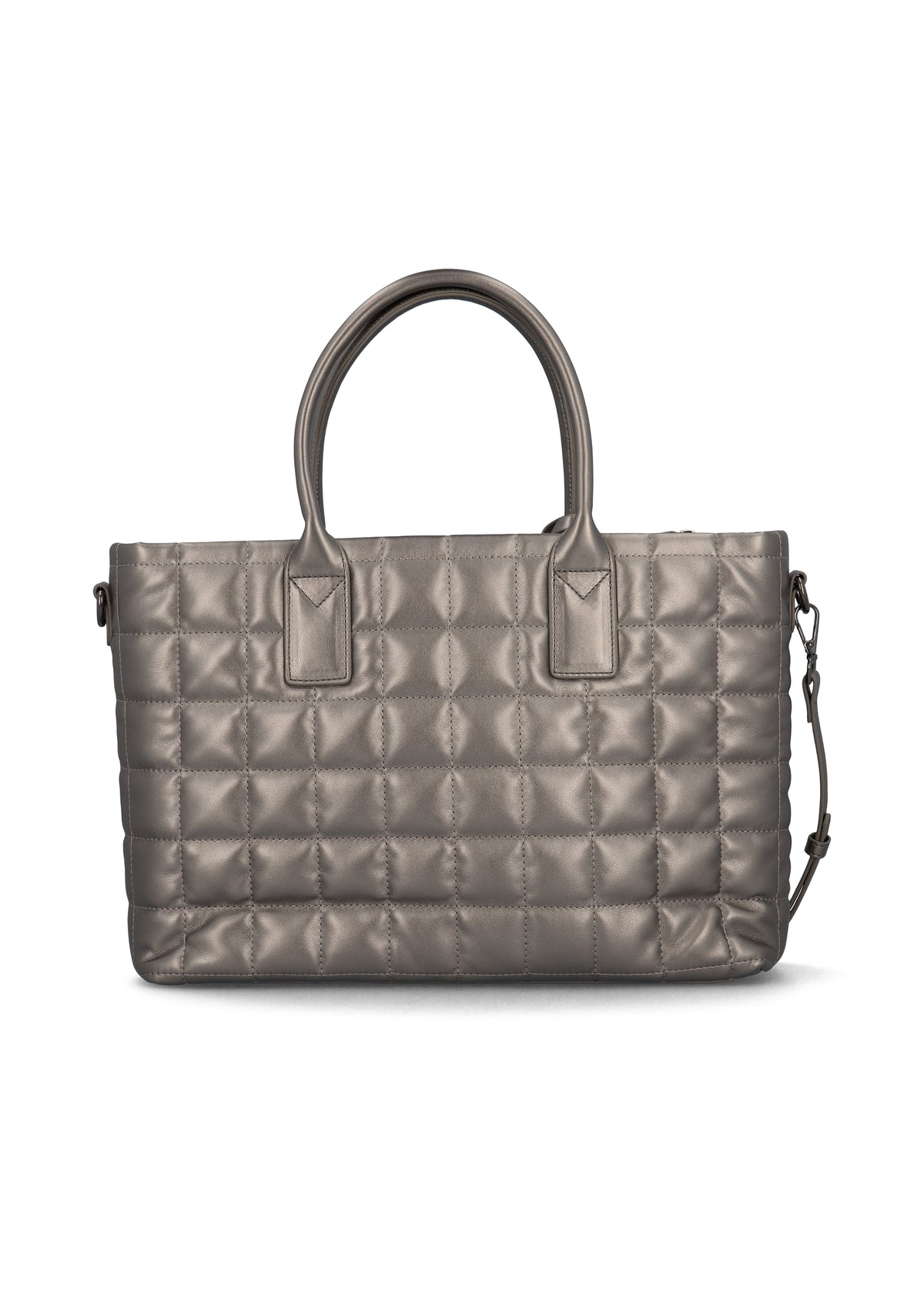 Naisten käsilaukku - platinanvärinen tikkitoppa