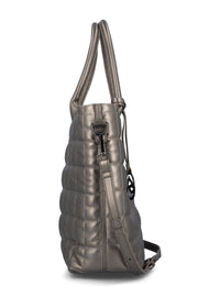 Naisten käsilaukku - platinanvärinen tikkitoppa