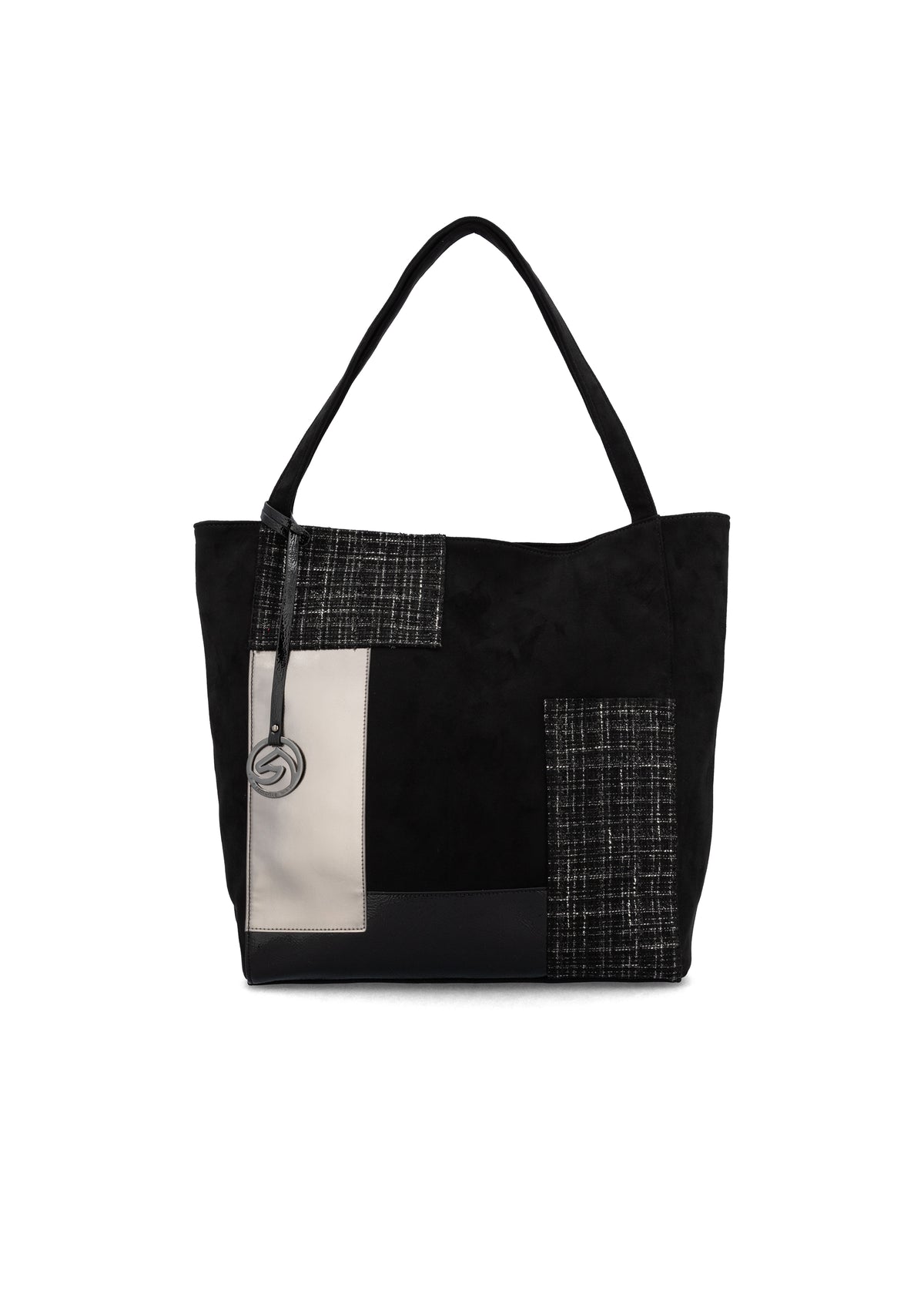 Naisten iso olkalaukku - musta shopper