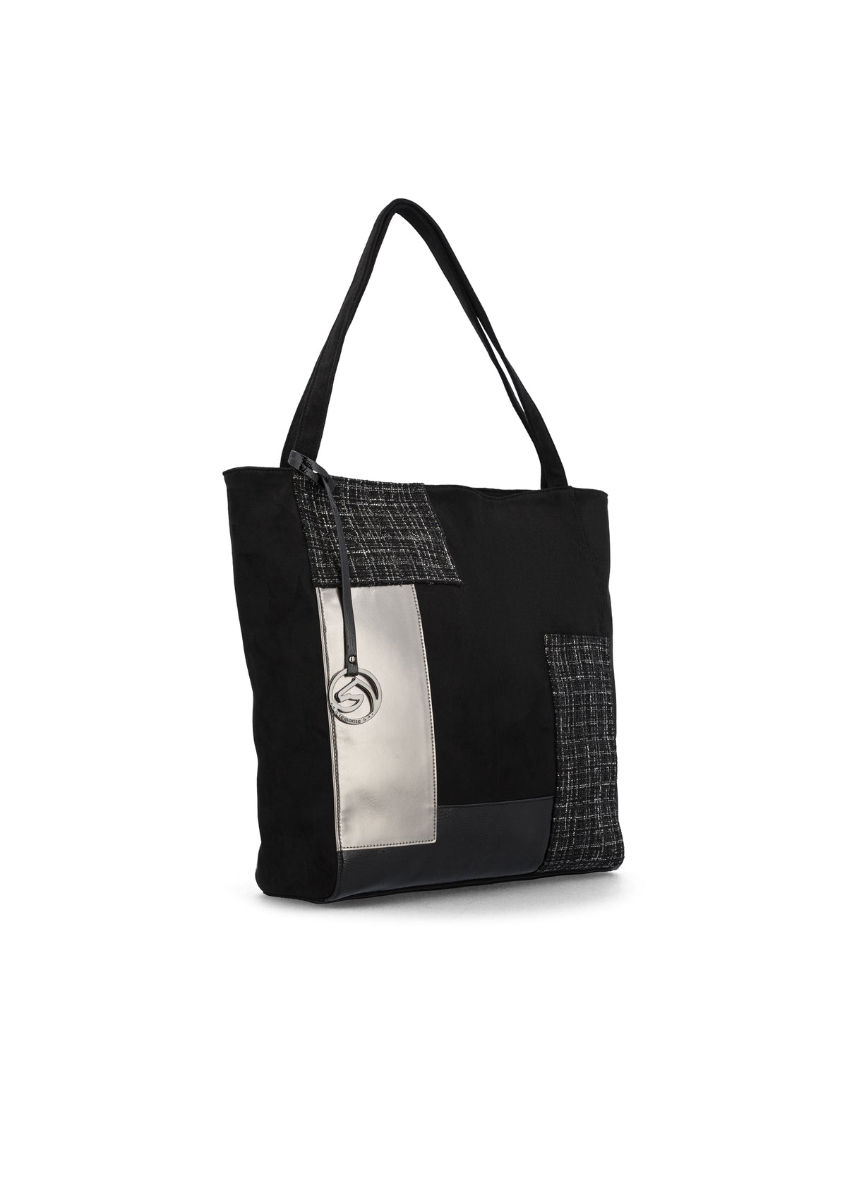 Naisten iso olkalaukku - musta shopper