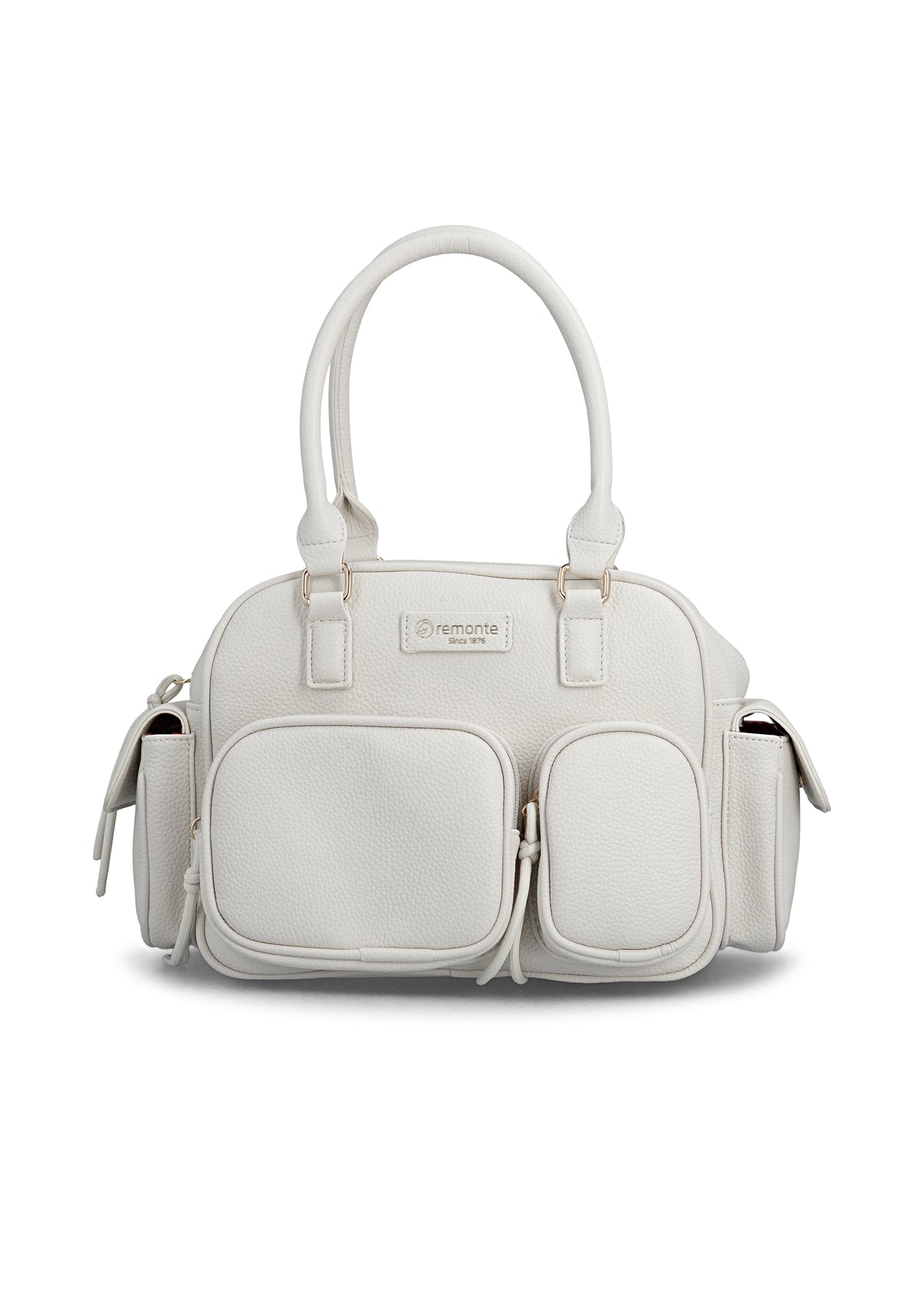 Naisten käsilaukku - kermanvaalea, useita taskuja