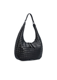 Naisten käsilaukku - musta punos