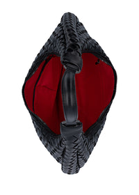 Naisten käsilaukku - musta punos