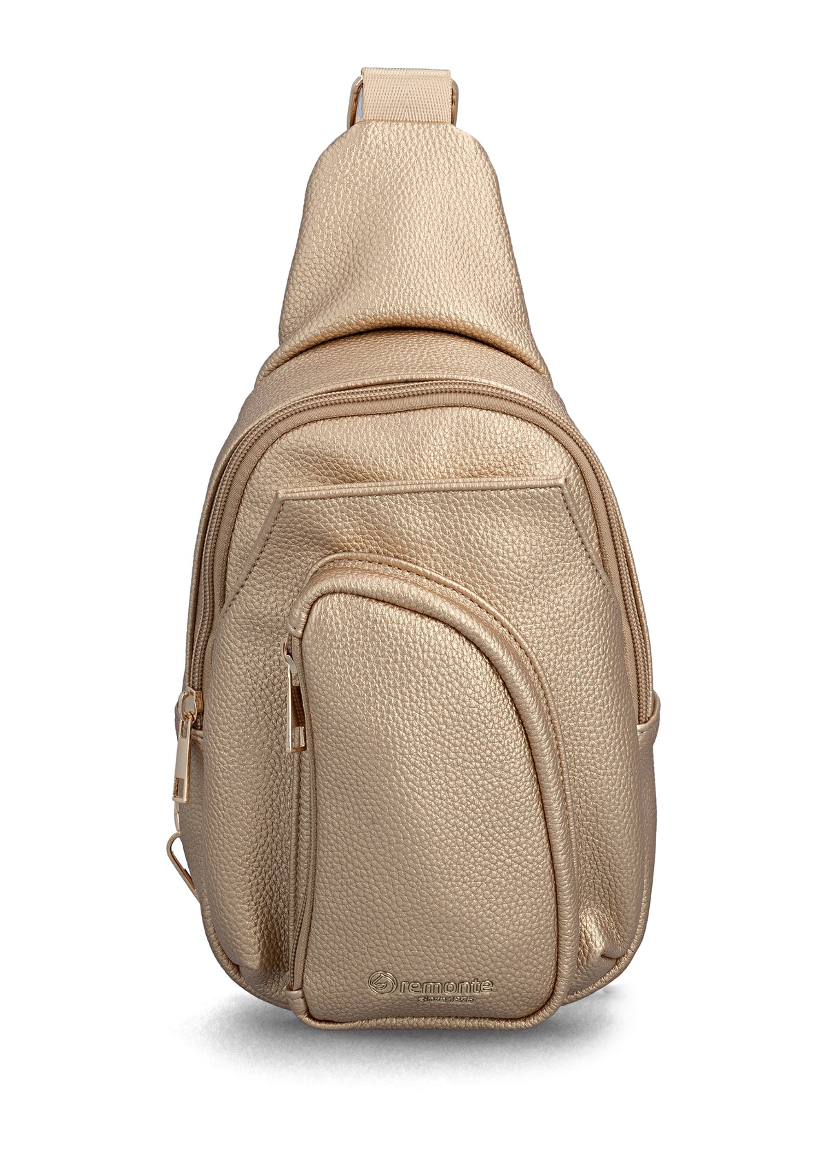 Naisten olkalaukku - kulta, crossbody