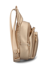 Naisten olkalaukku - kulta, crossbody