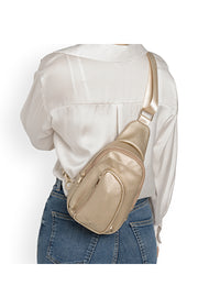 Naisten olkalaukku - kulta, crossbody