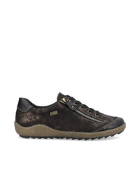 Walking shoes - dark brown, bronzed, Remonte-TEX