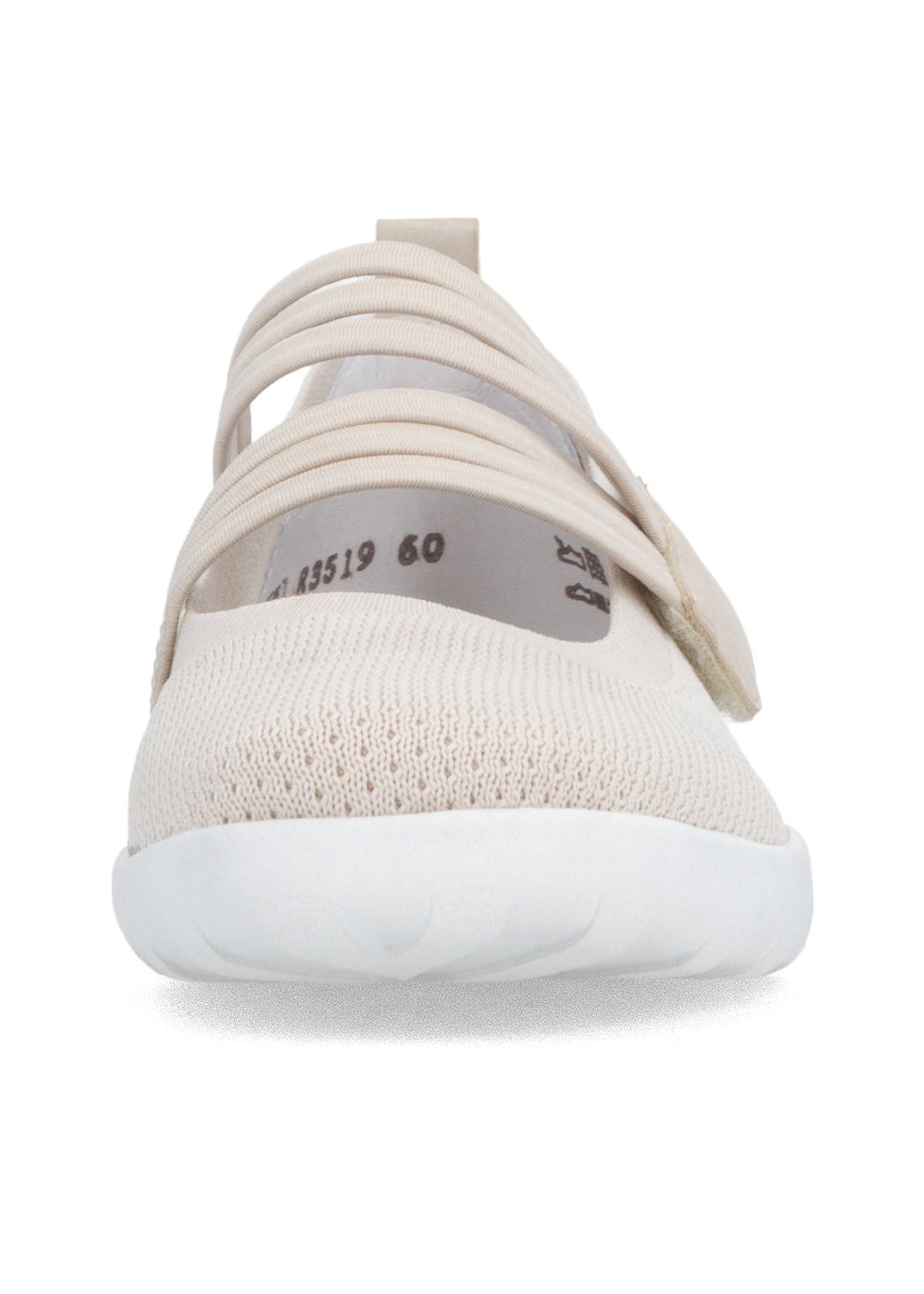 Ballerinat joustavalla tarraremmillä - beige kangas