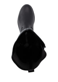 Saappaat - musta nahka, takana joustava kangas, L-XL-varsi