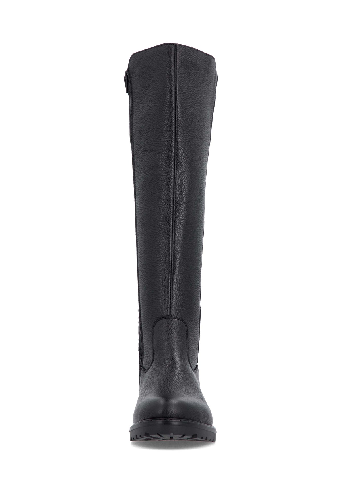 Saappaat - musta nahka, takana joustava kangas, L-XL-varsi