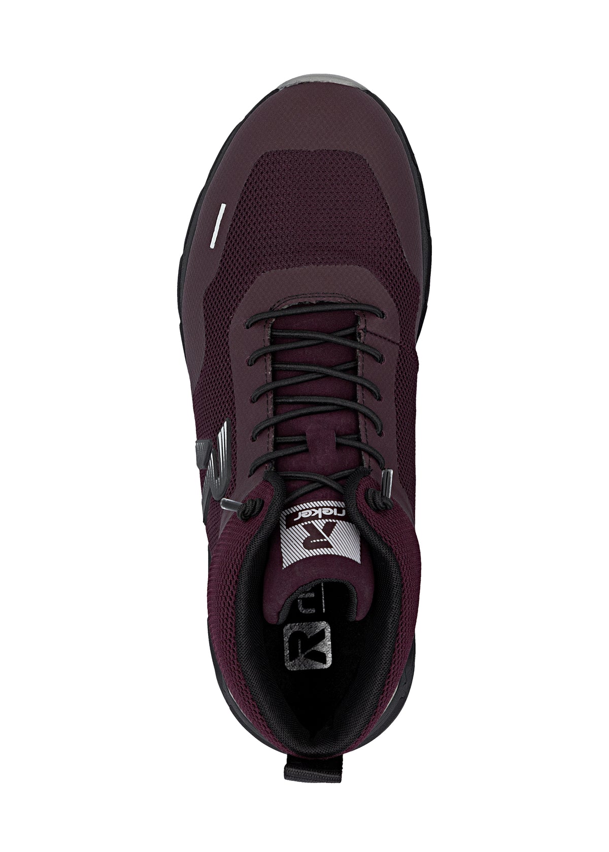 Rennot nilkkurit - tummanpunainen tekstiili, Rieker-TEX