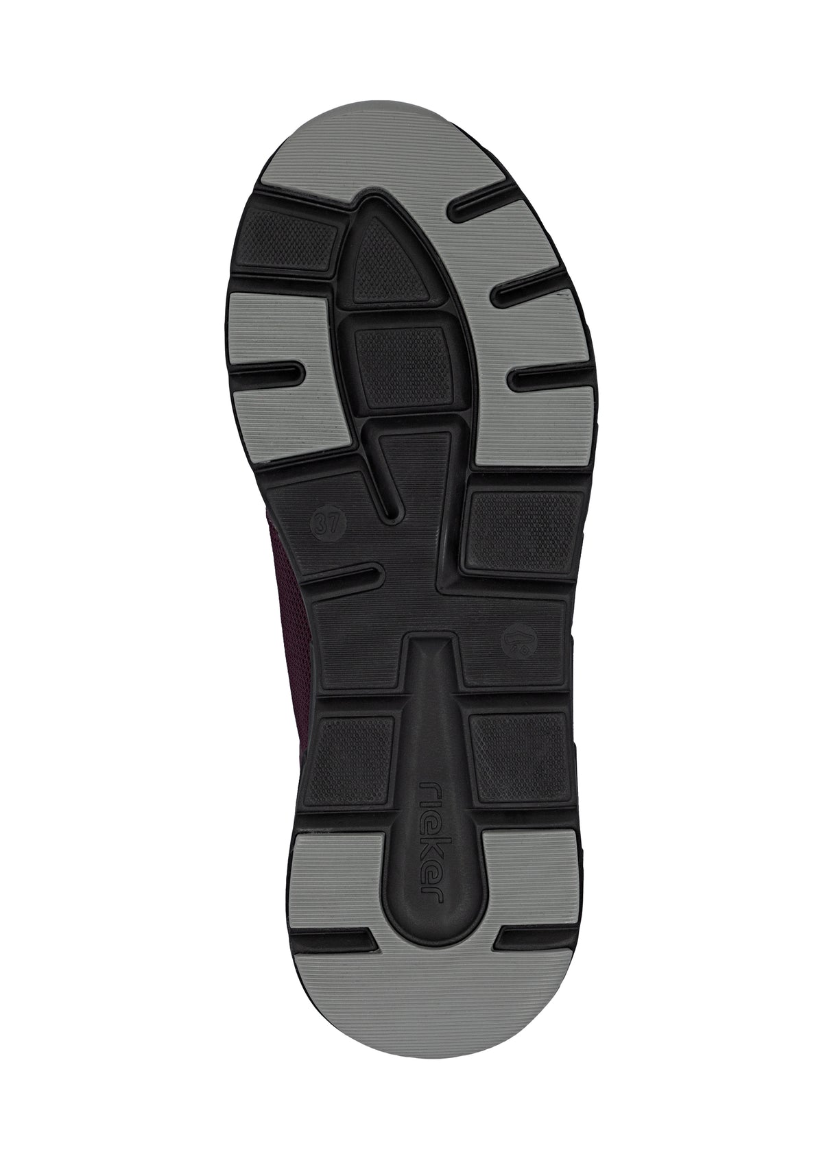 Rennot nilkkurit - tummanpunainen tekstiili, Rieker-TEX