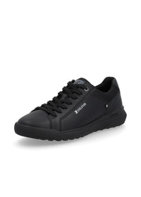 Leather sneakers - black, wider last, Rieker Evolution