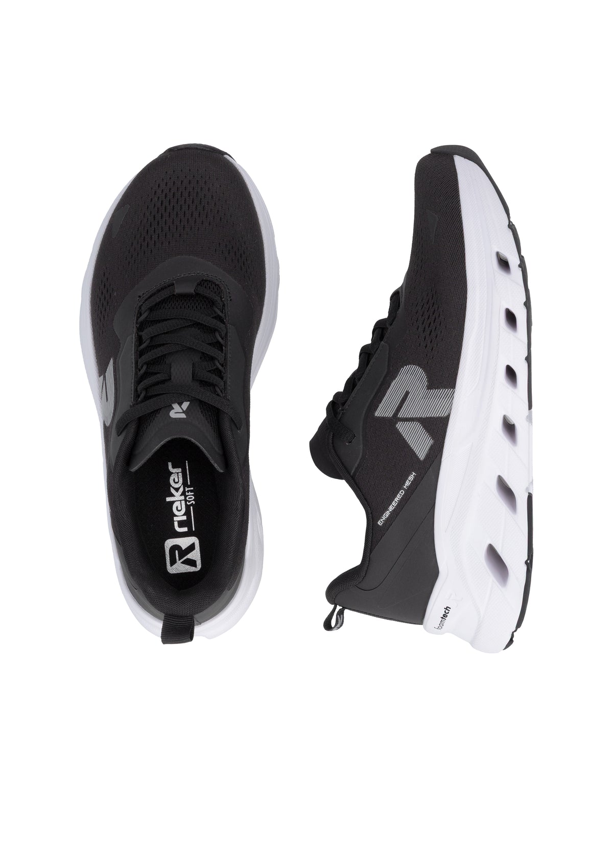 Sneakers - svart tyg, Foamtech-sula