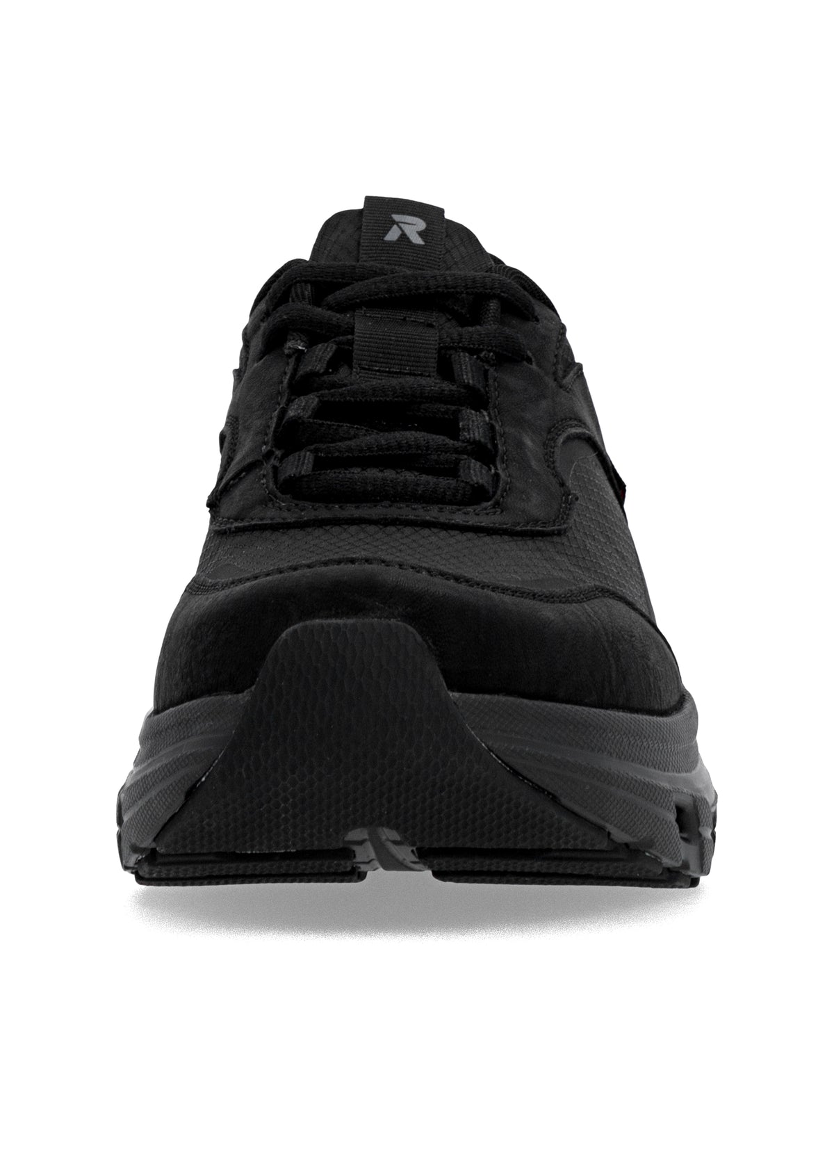 Lenkkarit paksulla pohjalla - musta tekstiili, musta pohja, Rieker-TEX