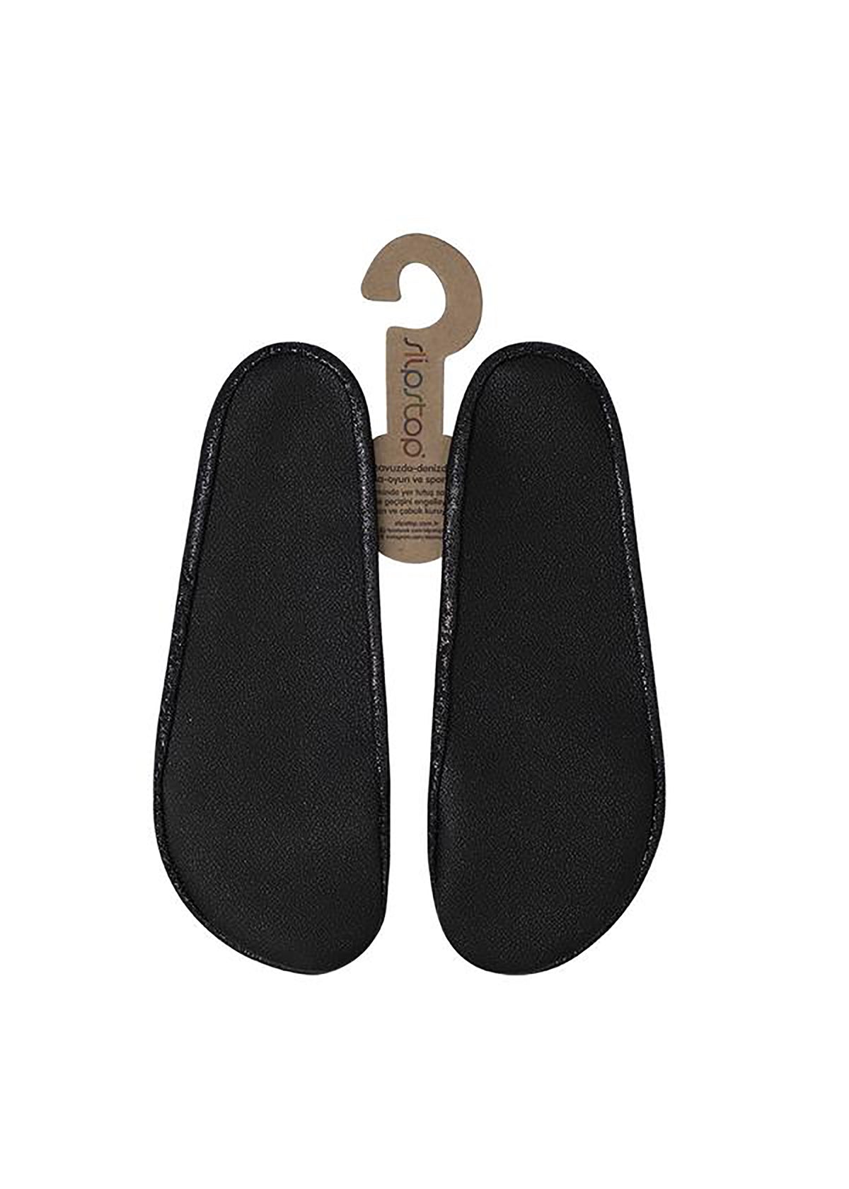 Adults' slippers - Black Gloss, shiny black
