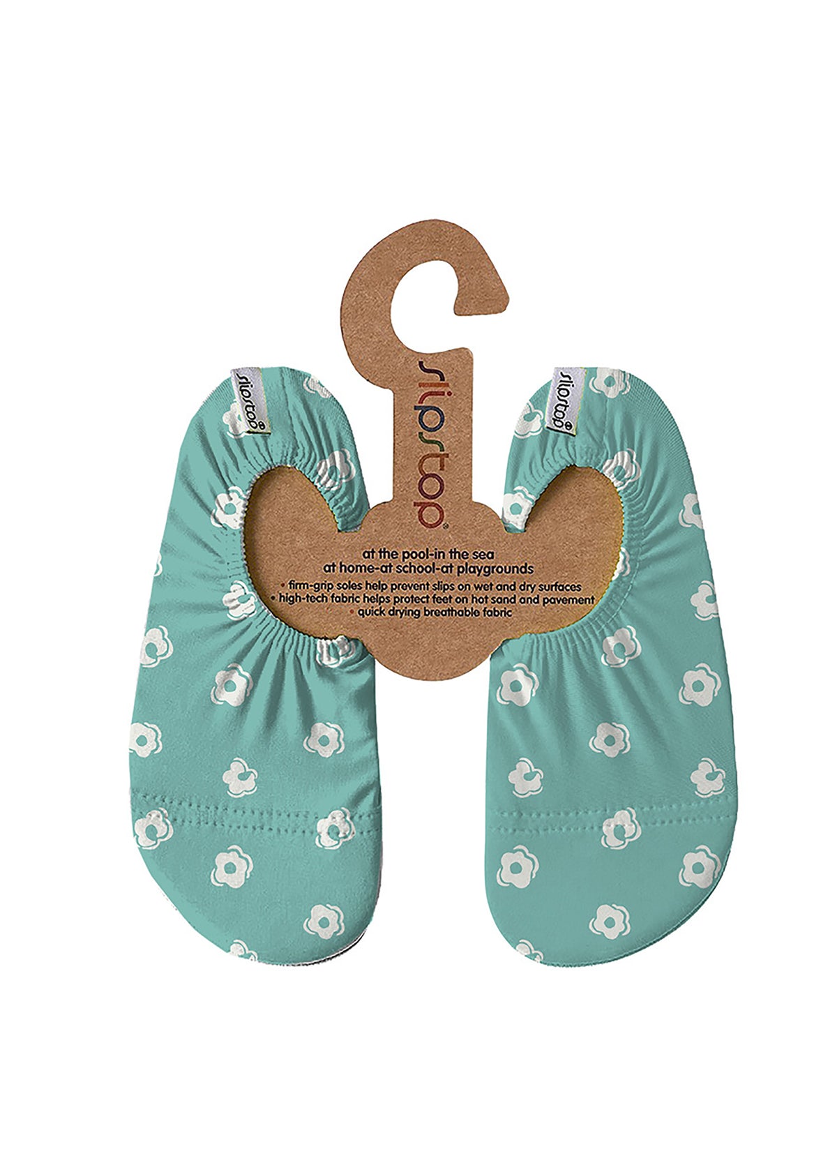 Children's slippers - Margarita, flower, turquoise