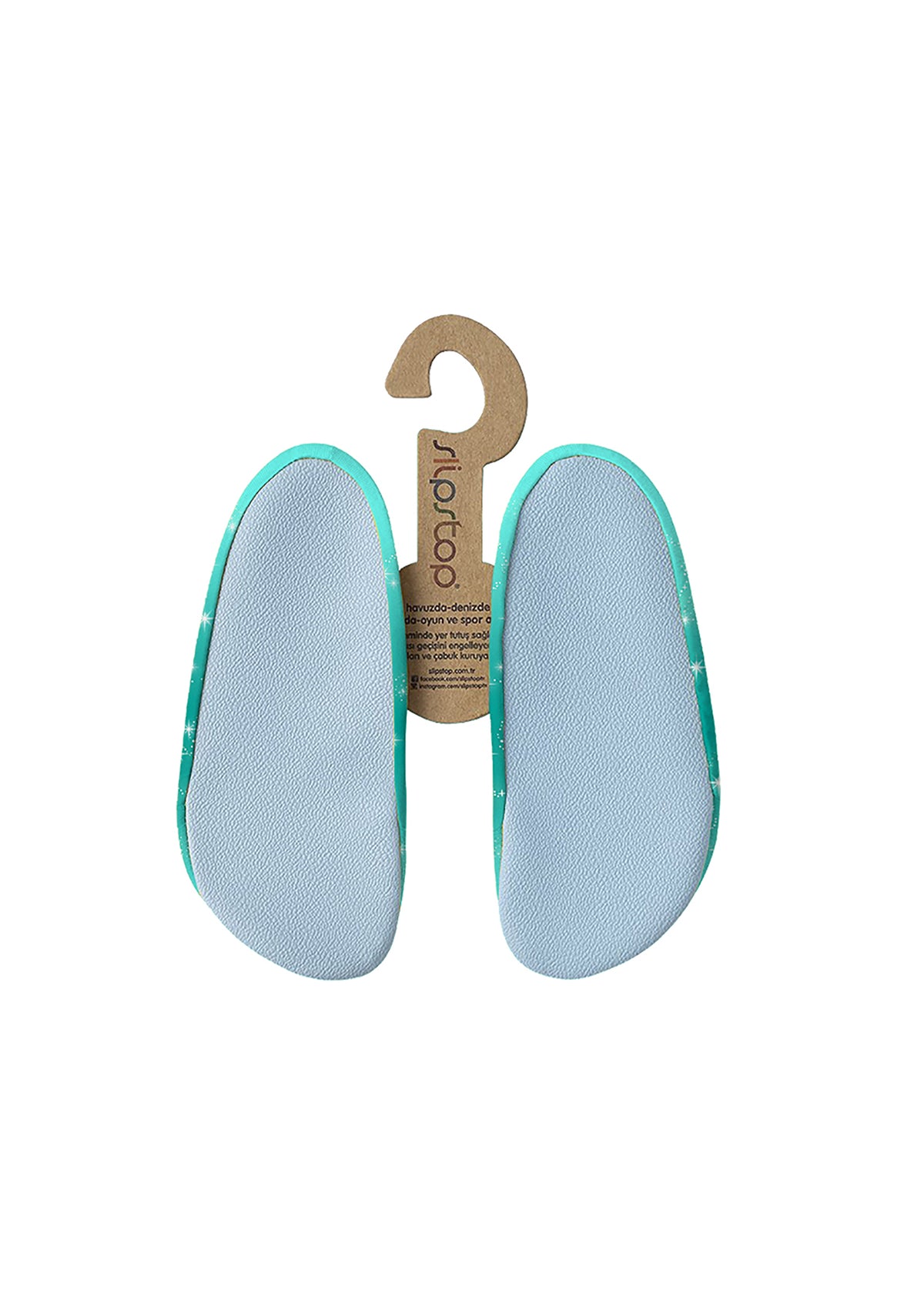 Children's slippers - Bellissima, unicorn, turquoise
