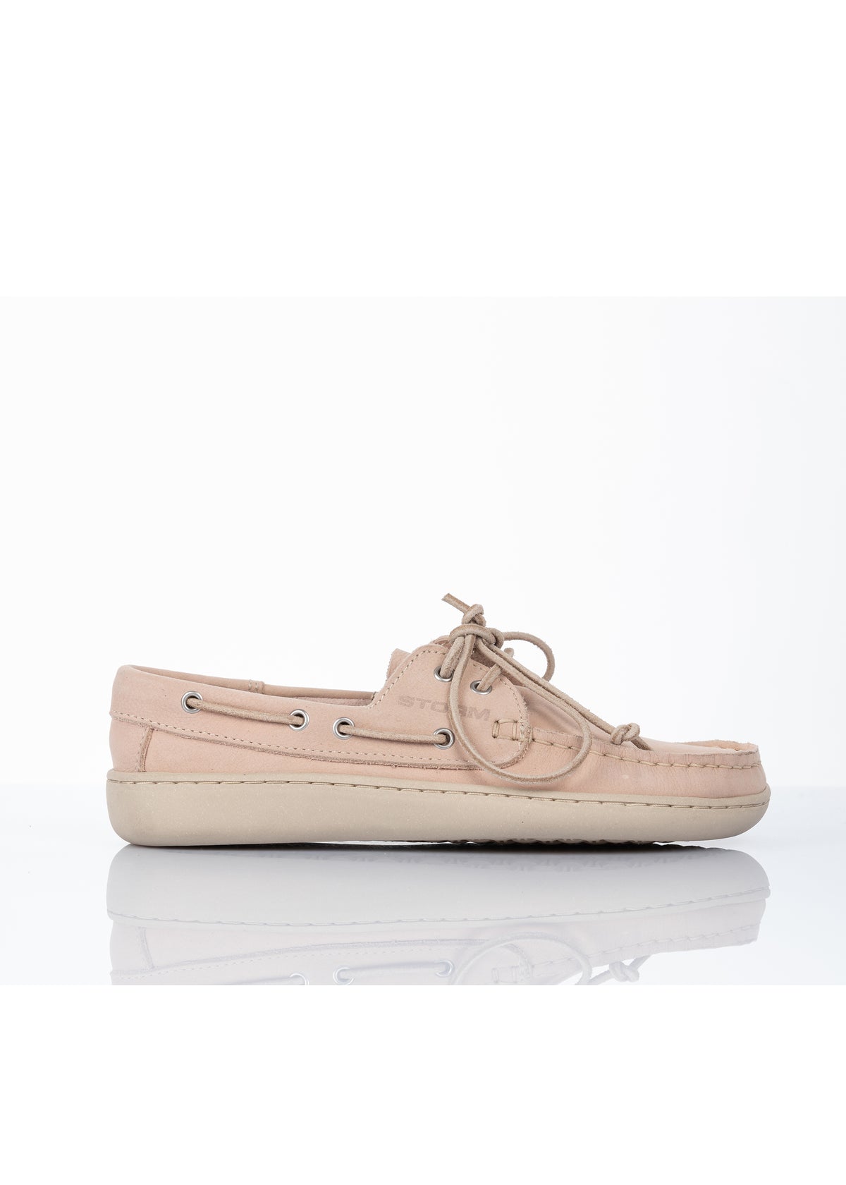 Purjehduskengät - vaaleanpunainen nahka, paljasjalkakengät