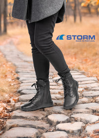 Paljasjalkakengät - Gale-talvikengät, musta nahka