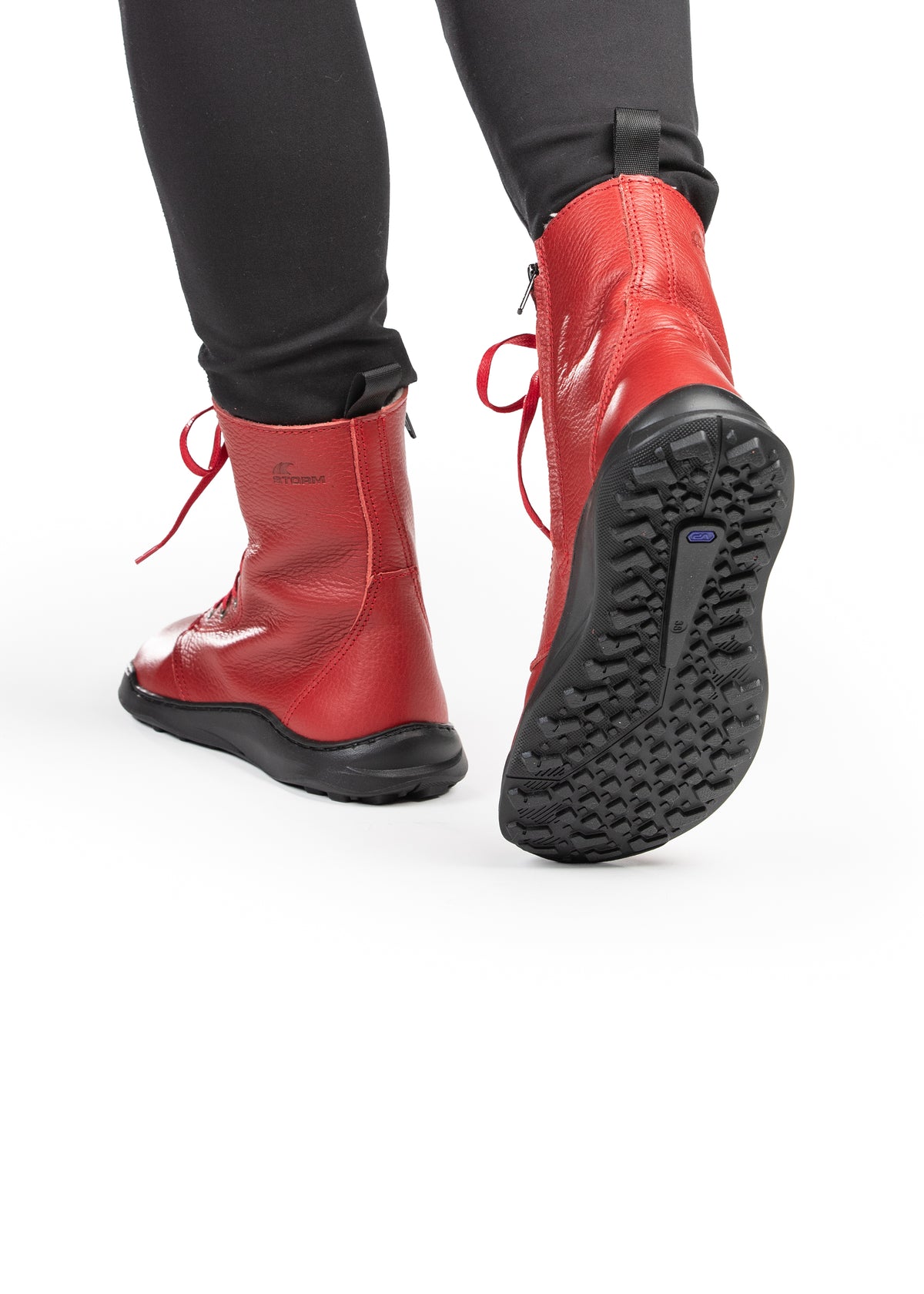 Paljasjalkakengät - Gale-talvikengät, punainen nahka