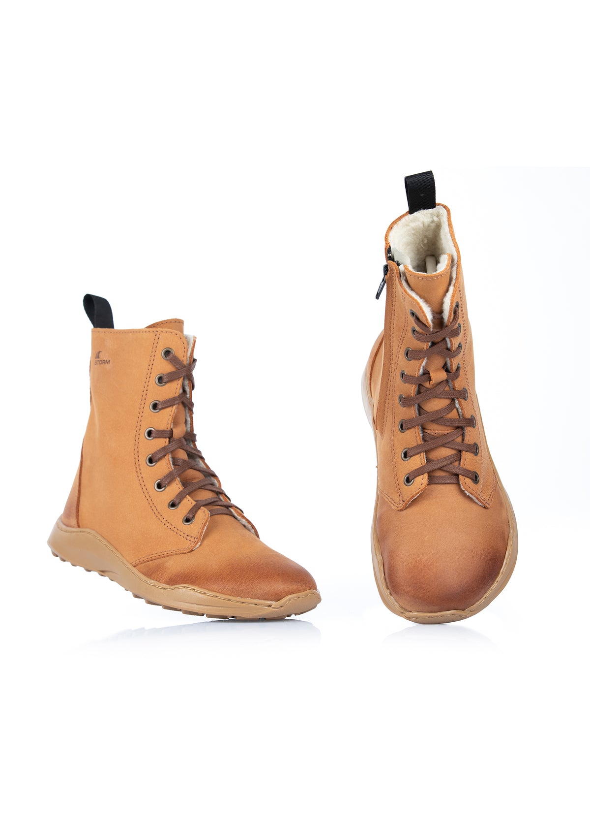 Paljasjalkakengät - Gale-talvikengät, konjakinruskea nahka