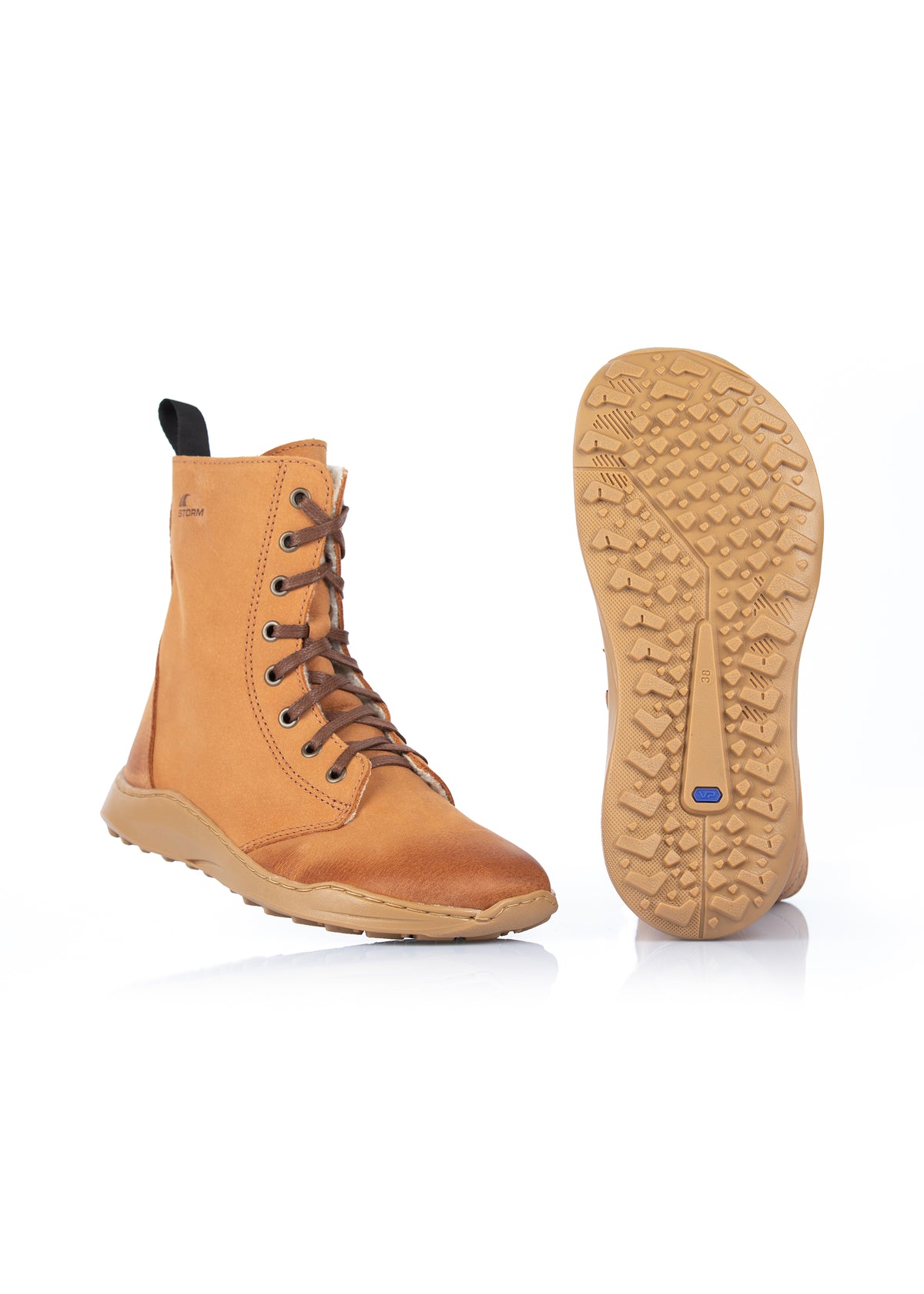 Paljasjalkakengät - Gale-talvikengät, konjakinruskea nahka